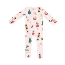 Load image into Gallery viewer, 2 Way Zipper Romper - Sugar Plum Fairy Christmas Cookie  Pink