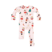 Load image into Gallery viewer, 2 Way Zipper Romper - Sugar Plum Fairy Christmas Cookie  Pink