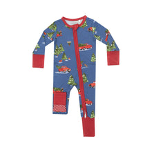 Load image into Gallery viewer, 2 Way Zipper Romper - Vintage Red Truck