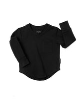 Load image into Gallery viewer, Long Sleeve Pocket Tee - Black