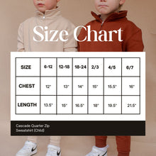 Load image into Gallery viewer, Cascade Quarter Zip Sweatshirt | Kids | Mushroom