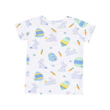 Load image into Gallery viewer, Short Sleeve  Loungewear Set - Easter Bunnies Blue