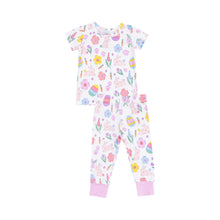 Load image into Gallery viewer, Short Sleeve Loungewear Set - Easter Bunnies Pink