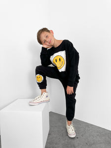 Smiley Elevated Crewneck - Black