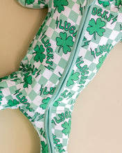 Load image into Gallery viewer, Bamboo Zip Romper | Lucky Shamrock