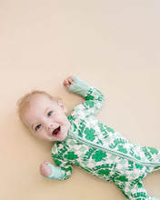 Load image into Gallery viewer, Bamboo Zip Romper | Lucky Shamrock