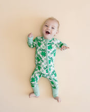 Load image into Gallery viewer, Bamboo Zip Romper | Lucky Shamrock