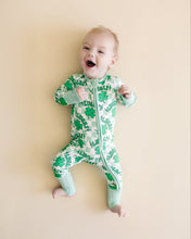 Load image into Gallery viewer, Bamboo Zip Romper | Lucky Shamrock