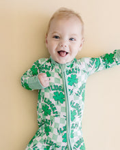 Load image into Gallery viewer, Bamboo Zip Romper | Lucky Shamrock