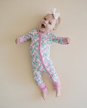 Load image into Gallery viewer, Bamboo Zip Romper | Shamrock &amp; Bows