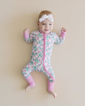 Load image into Gallery viewer, Bamboo Zip Romper | Shamrock &amp; Bows