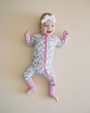 Load image into Gallery viewer, Bamboo Zip Romper | Shamrock &amp; Bows