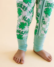 Load image into Gallery viewer, Bamboo Zip Romper | Lucky Shamrock