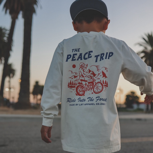 THE PEACE TRIP LONG SLEEVE TEE - VINTAGE WHITE