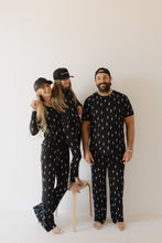 Load image into Gallery viewer, Bamboo Two Piece Pajamas | Midnight Lightning Bolt