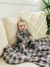 Load image into Gallery viewer, Green Plaid Bamboo Fleece Quilt