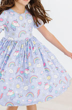 Load image into Gallery viewer, Galactic Unicorns S/S Pocket Twirl Dress