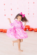 Load image into Gallery viewer, Happy Heart Day 3/4 Sleeve Pocket Twirl Dress