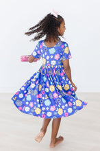 Load image into Gallery viewer, Floral Frenzy S/S Pocket Twirl Dress