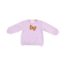 Load image into Gallery viewer, Oversize Sweatshirt with Applique - Monarch Butterflies And Milkweed