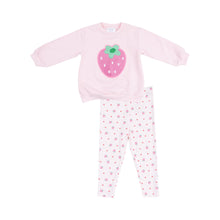 Load image into Gallery viewer, Oversize Applique Sweatshirt + Leggings - Strawberry Swiss Dot French Terry