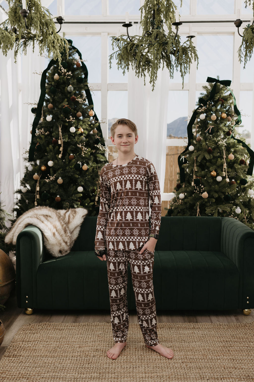 Pre-Teen Straight Leg Bamboo Pajamas | Forever Fair Isle