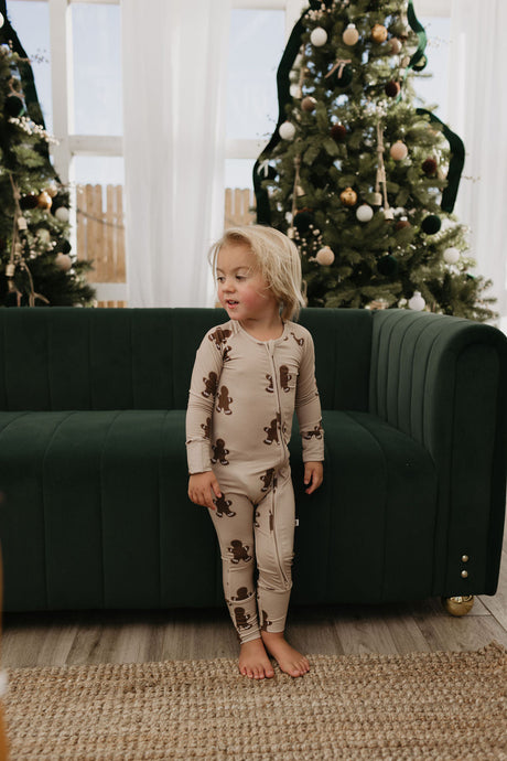 Bamboo Zip Pajamas | Gingerbread