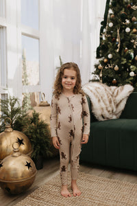 Bamboo Zip Pajamas | Gingerbread