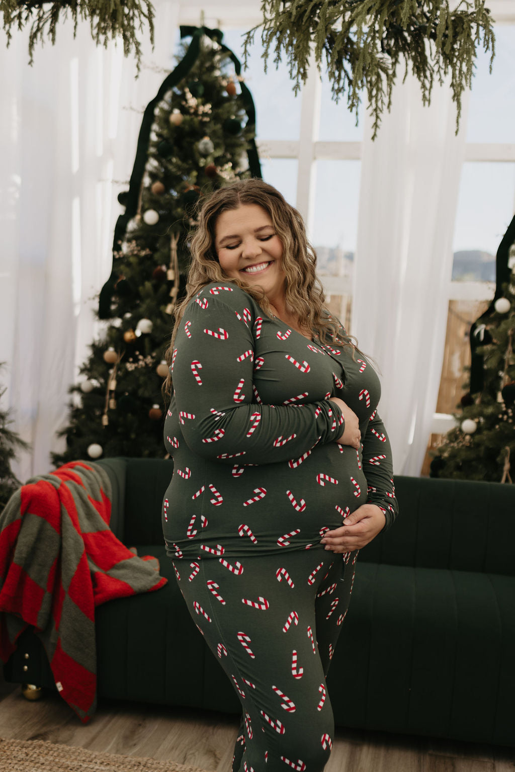 Women's Bamboo Pajamas | Candy Cane Lane