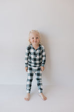 Load image into Gallery viewer, Bamboo Two Piece Pajamas | Evergreen Gingham | ff club