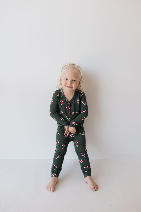 Bamboo Two Piece Pajamas | Candy Cane Lane