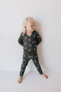 Bamboo Two Piece Pajamas | Candy Cane Lane