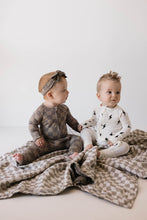 Load image into Gallery viewer, Bamboo Zip Pajamas | Faded Brown Checkerboard