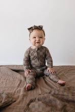 Load image into Gallery viewer, Bamboo Zip Pajamas | Faded Brown Checkerboard