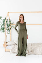 Load image into Gallery viewer, Earth Tones Mama Wide Leg Rompers