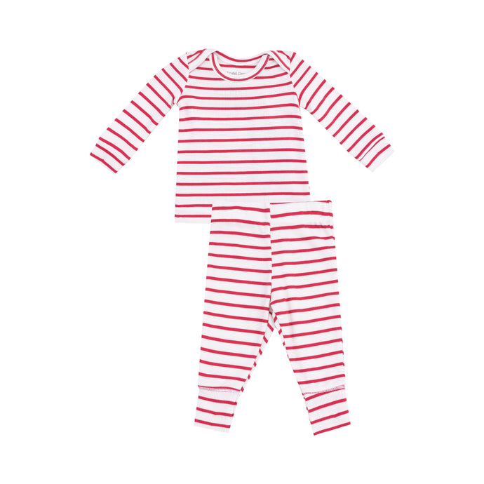 Loungewear Set - Stripe Vintage Red