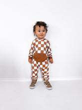 Load image into Gallery viewer, Ribbed Check Collection: Camel Jogger Set