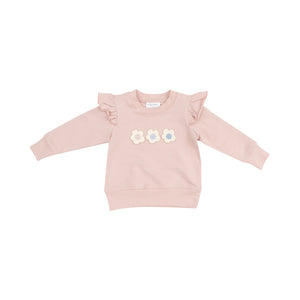 French Terry Ruffle Sweatshirt + Leggings - Daisy Pop