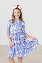 Load image into Gallery viewer, Hop, Skip &amp; Twirl 3/4 Sleeve Pocket Twirl Dress