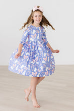 Load image into Gallery viewer, Hop, Skip &amp; Twirl 3/4 Sleeve Pocket Twirl Dress