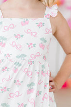 Load image into Gallery viewer, Berries &amp; Bows Ruffle Maxi Dress