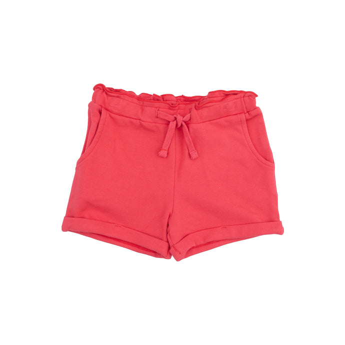 Paperbag Shorts - Red French Terry