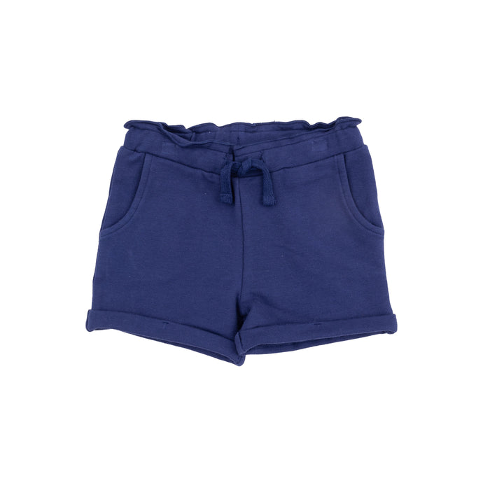 French Terry Paperbag Shorts - Navy