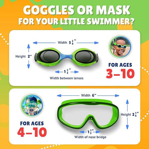 Blue Solid Kids Goggles