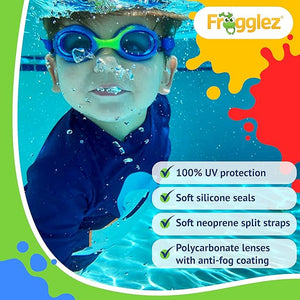 Green Solid Kids Swim Goggles