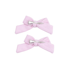 Load image into Gallery viewer, 2 Pack Hair Bow with Clip - Solid Nosegay Pink