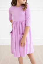 Load image into Gallery viewer, Bright Lilac Pocket Twirl Dress