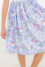 Load image into Gallery viewer, Galactic Unicorns S/S Pocket Twirl Dress