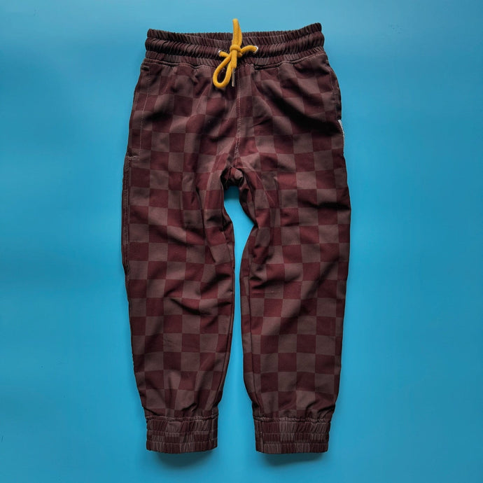 ATHLETIC JOGGER - BROWN MUTED CHECKERBOARD