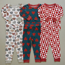 Load image into Gallery viewer, Checkered Hearts Ribbed Bamboo Cozy Set